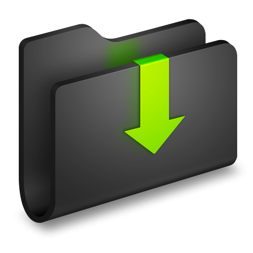 3D Folder Downloads Black Icon, PNG ClipArt Image | IconBug.com