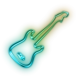 Neon Green Guitar Outline Icon Png Clipart Image Iconbug Com