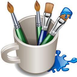 Cup And Brushes Icon Png Clipart Image Iconbug Com