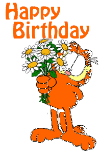 Garfield Happy Birthday Icon.