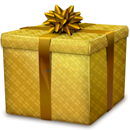 3d Christmas Gift Gold Icon Png Clipart Image Iconbug Com