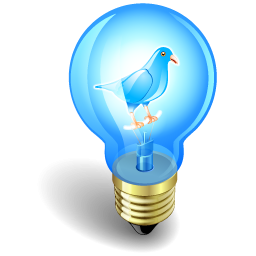 Twitter Bird In A Light Bulb Icon Png Clipart Image Iconbug Com