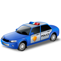 blue police car clipart