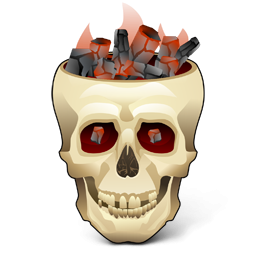 Burning Skull Icon Png Clipart Image Iconbug Com