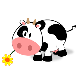 Cow With Flower Icon Png Clipart Image Iconbug Com