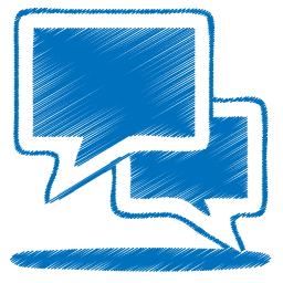 Blue Sketch Chat Icon Png Clipart Image Iconbug Com